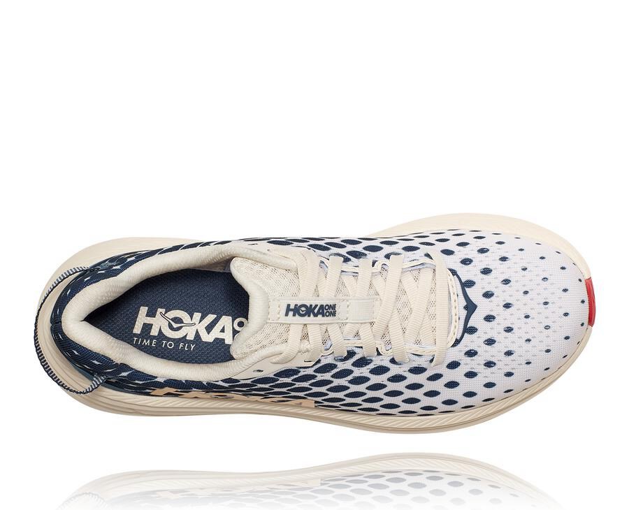 Hoka One One Running Shoes Womens White/Blue - Rincon 2 - 85620VGJQ